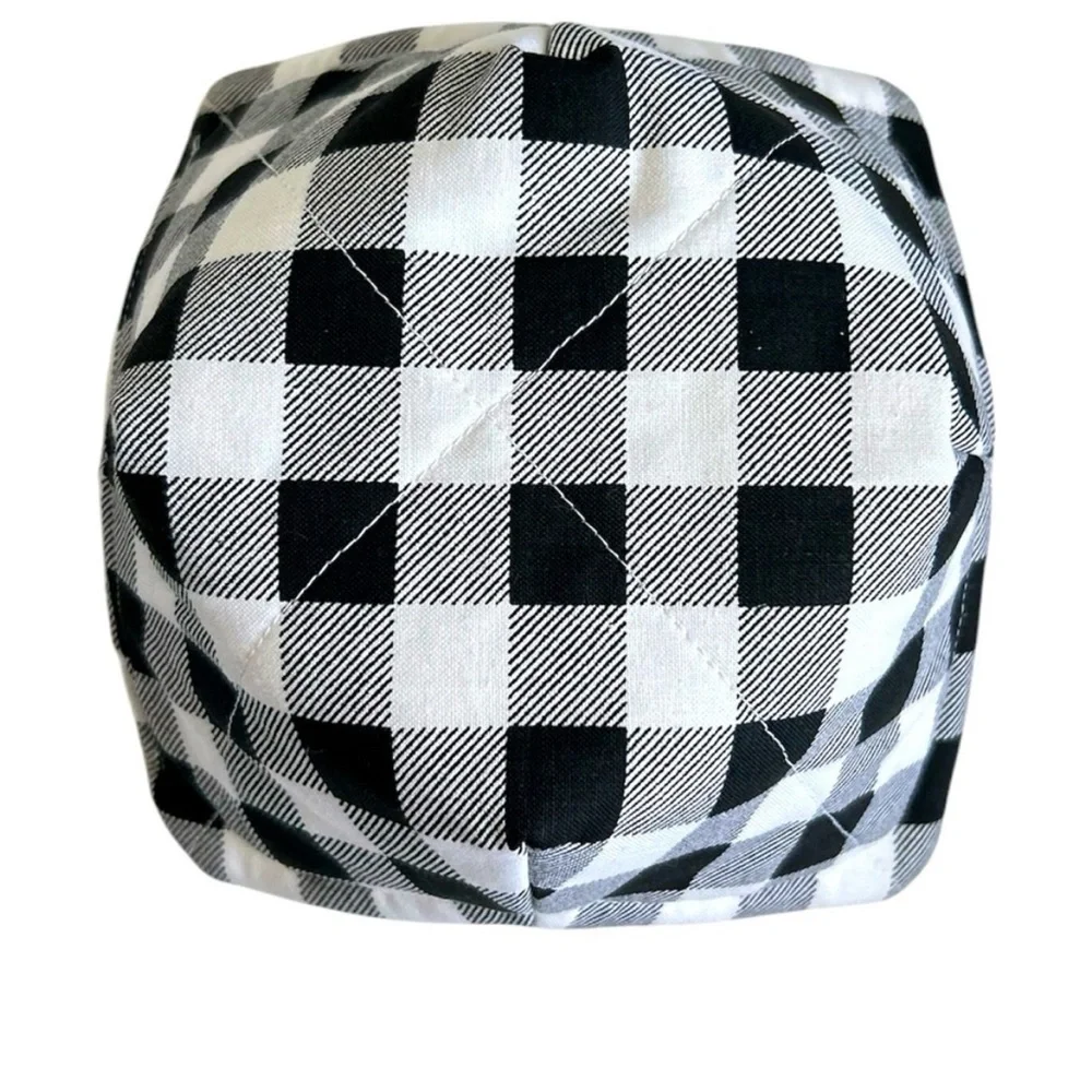 Hand Crafted Black Buffalo Plaid Fabric 100% Cotton Microwave Bowl Cozies